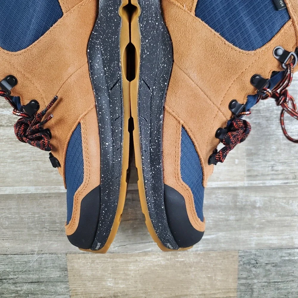 Danner Free Spirit Hiking Boots Sz 11.5 Brown Navy Mid Top Round Toe
